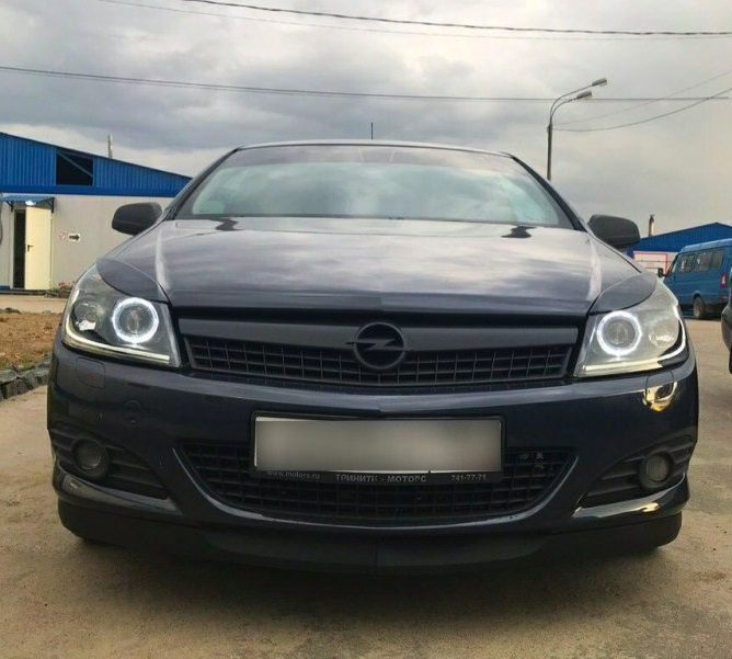 CCFL Angel Eyes Xenon Scheinwerfer schwarz für Opel Astra H 04-09