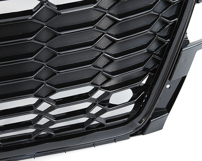Frontgrill für Audi A4 B9 2019+ Facelift Kühlergrill Wabengrill Grill ohne Emblem schwarz glänzend PCD
