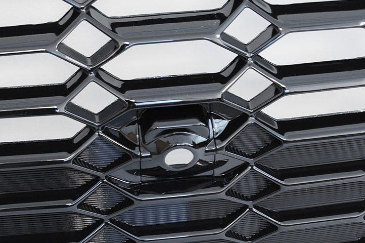 Frontgrill für Audi A4 B9 2019+ Facelift Kühlergrill Wabengrill Grill ohne Emblem schwarz glänzend PCD