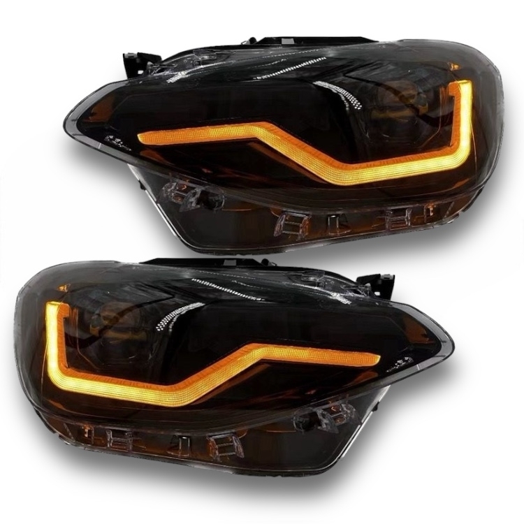 Voll-Led Scheinwerfer für BMW F20 F21 Bj. 11-15 schwarz Startanimation dynamischer Blinker
