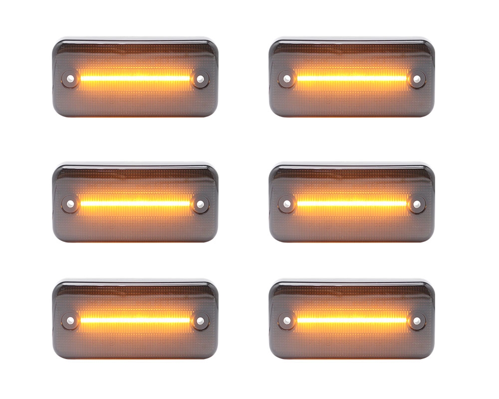 LED Seitenmarkierungsleuchten für Citroen Jumper ab 2006 schwarz smoke 6 Stück