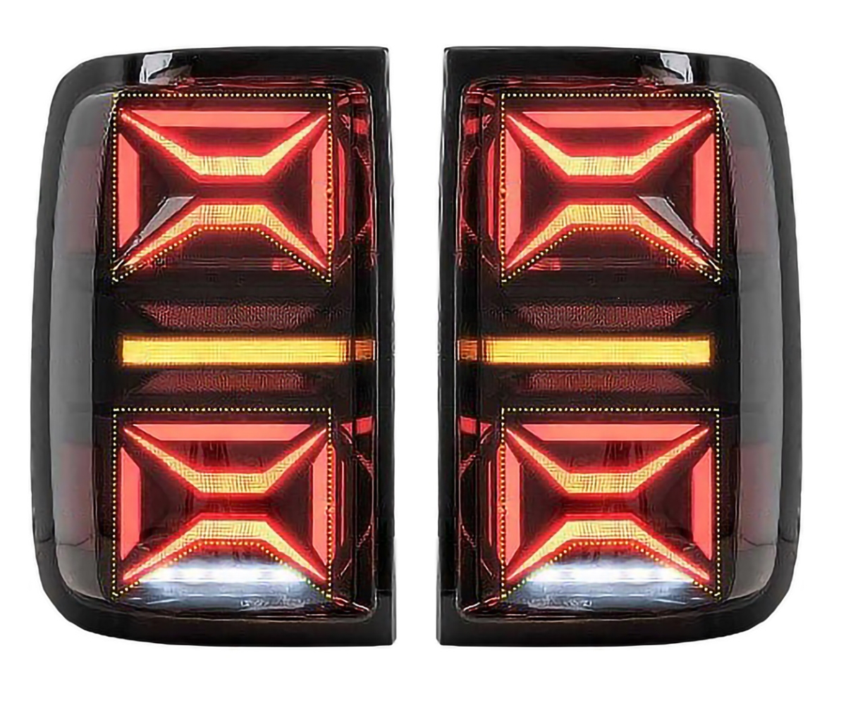 VOLL LED Rückleuchten für VW Amarok 10-22 mit dynamischem Blinker schwarz smoke