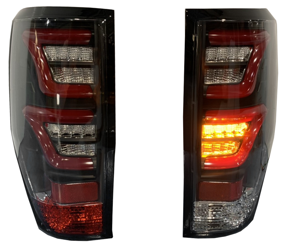 Lightbar LED Rückleuchten für Ford Ranger T6 T7 T8 2012-2023 schwarz klar