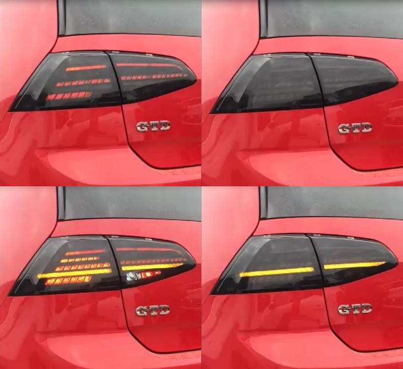LED Rückleuchten für VW Golf 7 2017-2019 dynamischer LED Blinker schwarz Litec