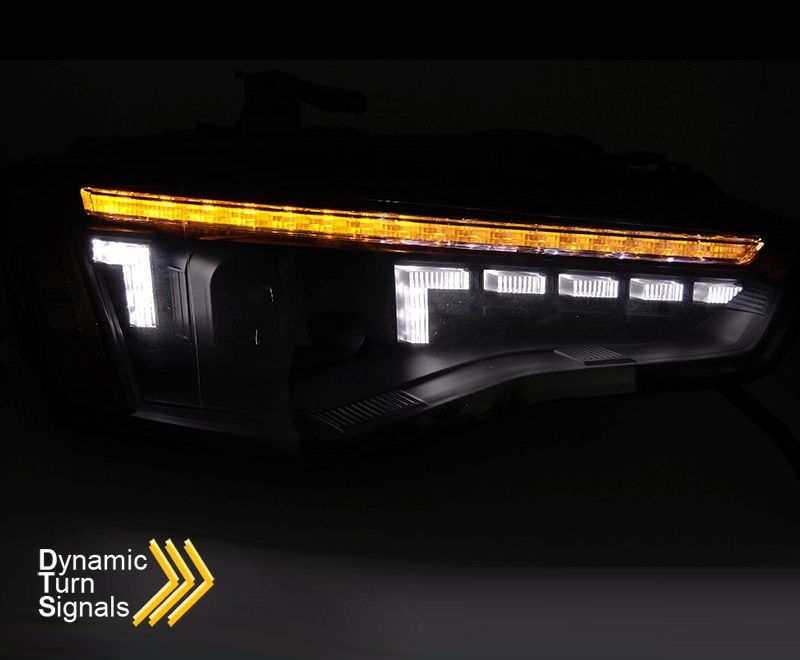 VOLL Led Scheinwerfer schwarz für Audi A5 12-16 mit orig. Halogen dynamischer Blinker