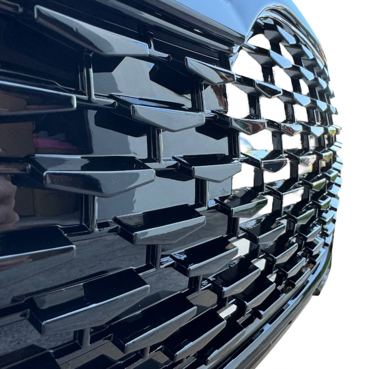 ABS Kunststoff Frontgrill Kühlergrill schwarz glänzend für Skoda Octavia 5E 12-17 Waben