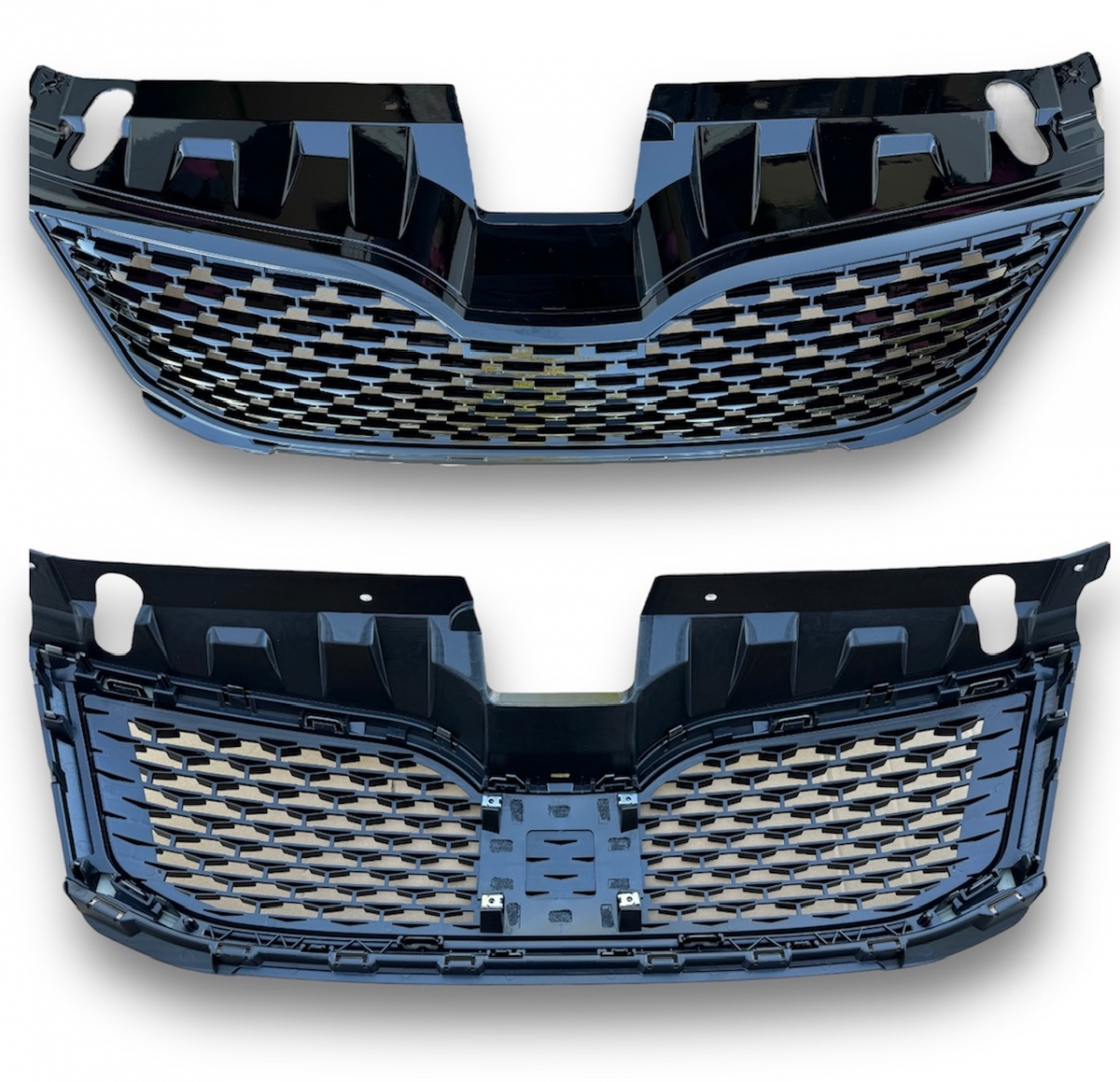 ABS Kunststoff Frontgrill Kühlergrill schwarz glänzend für Skoda Octavia 5E 12-17 Waben