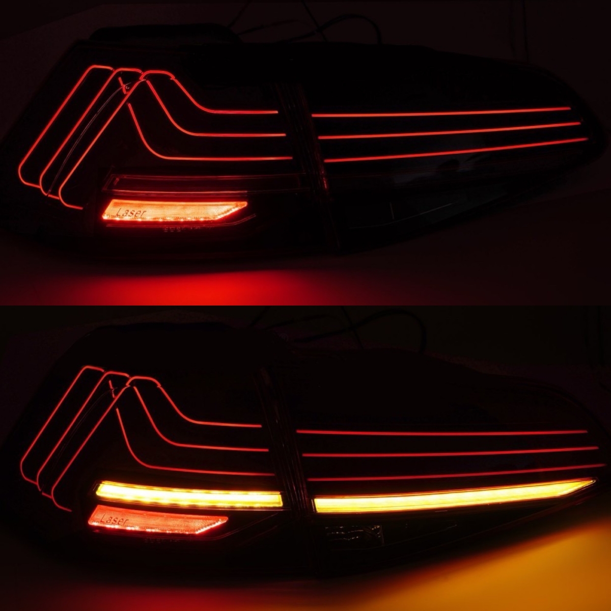 Laserline LED Rückleuchten für VW Golf 7 2013-2017 dynamischer LED Blinker schwarz smoke