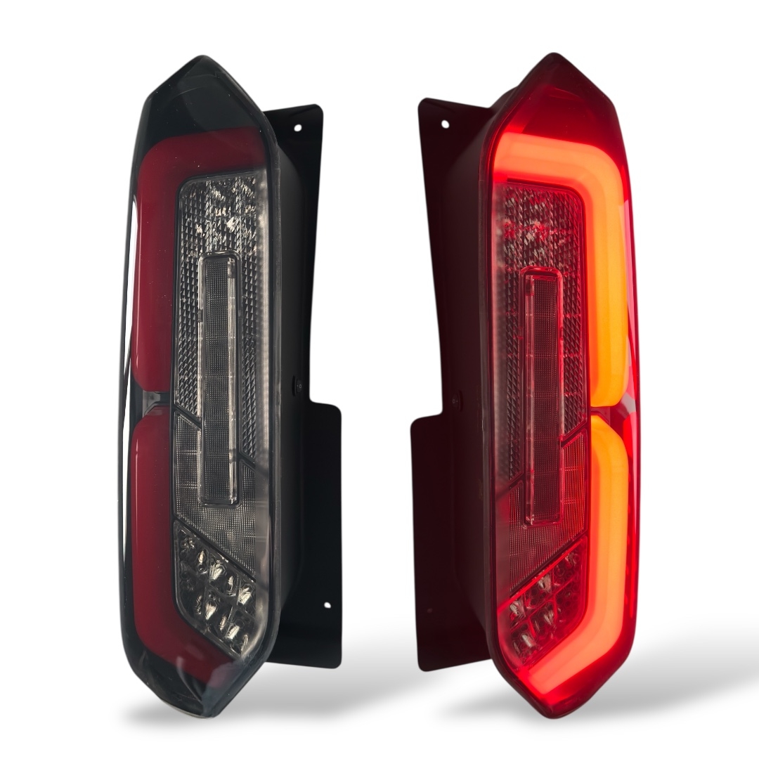 Lightbar LED Rückleuchten für Ford Transit Custom 2023+ schwarz smoke