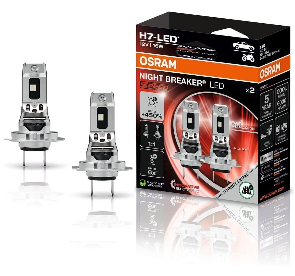 OSRAM NIGHT BREAKER LED H7 Speed 450 64210DWNBSP Set