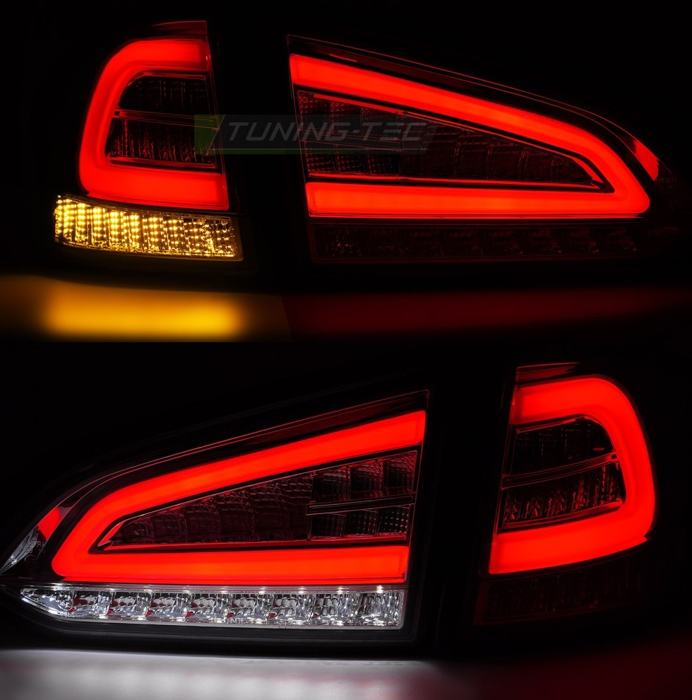 B-Ware Led Rückleuchten für Ford Focus MK3 Turnier 2011-2018 dynamischer LED Blinker smoke