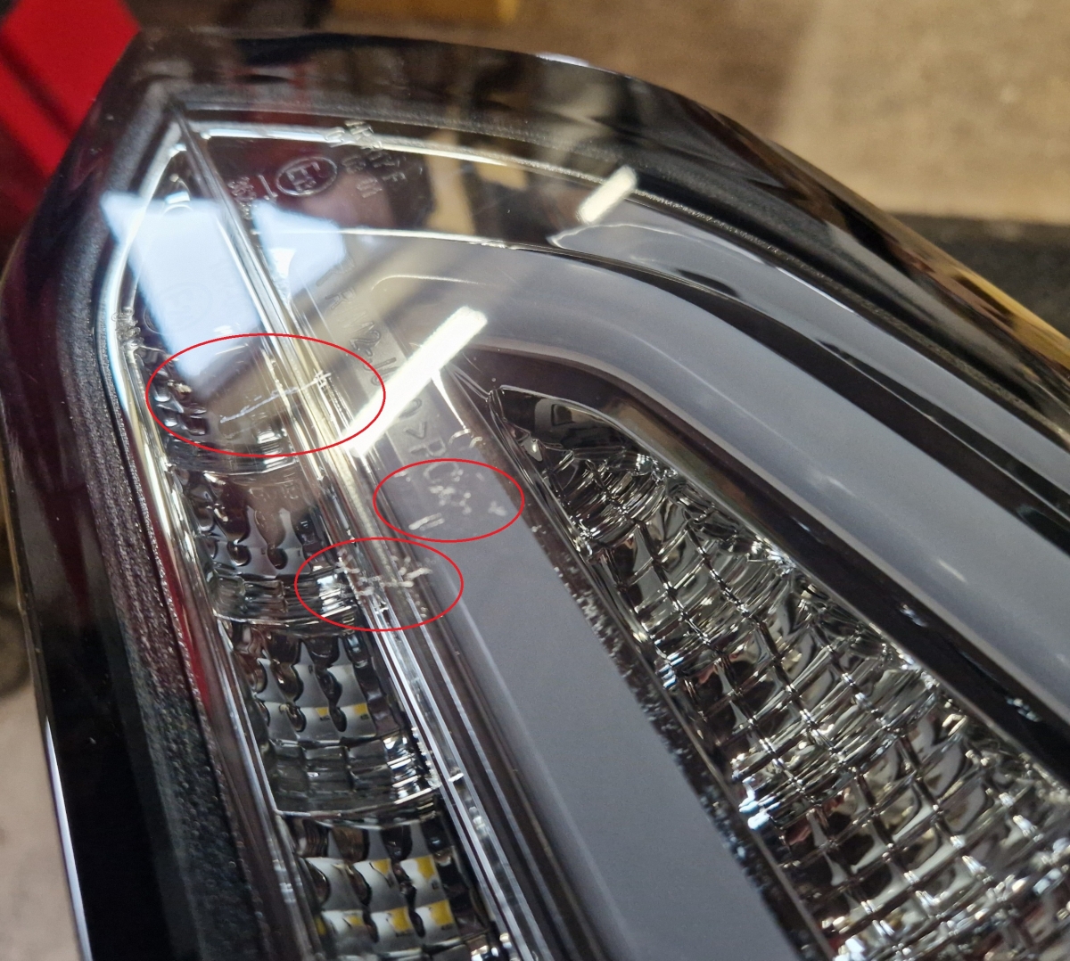 B-Ware Led Rückleuchten für Ford Focus MK3 Turnier 2011-2018 dynamischer LED Blinker smoke