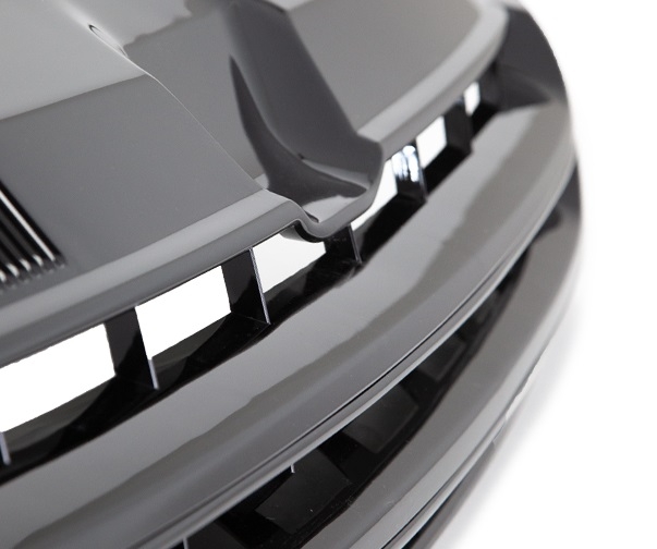 B-Ware ABS Kunststoff Frontgrill Kühlergrill schwarz ohne Emblem für VW T5 2009-2015 Facelift