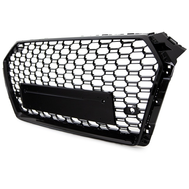 Frontgrill für Audi A4 B9 2015-2019 Kühlergrill Wabengrill Grill ohne Emblem schwarz glänzend PCD