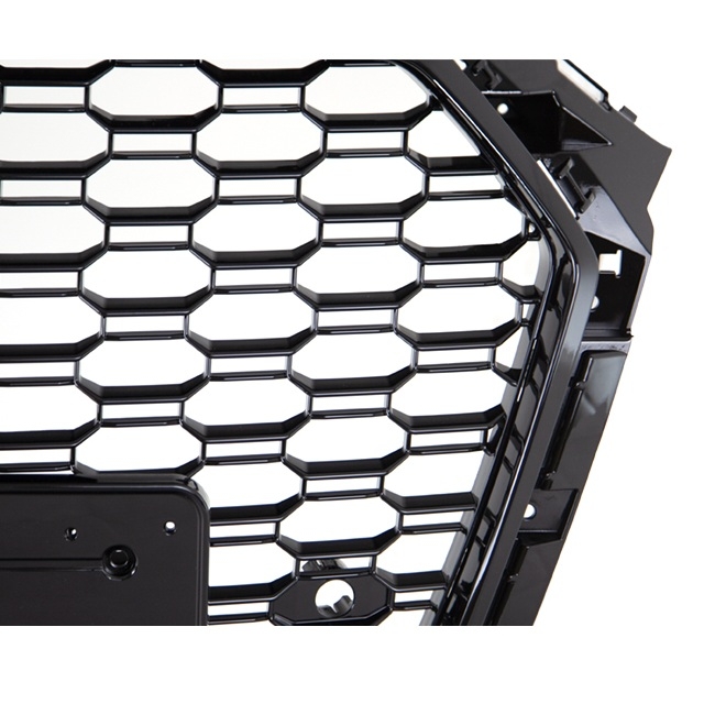 Frontgrill für Audi A4 B9 2015-2019 Kühlergrill Wabengrill Grill ohne Emblem schwarz glänzend PCD
