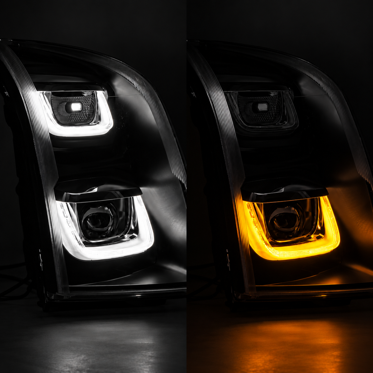 VOLL LED Scheinwerfer schwarz für VW Crafter 2006-2013 Led Tagfahrlicht Led Blinker