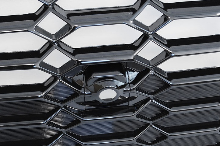Frontgrill für Audi A4 B9 2019+ Facelift Kühlergrill Wabengrill Grill ohne Emblem schwarz glänzend für Kamera
