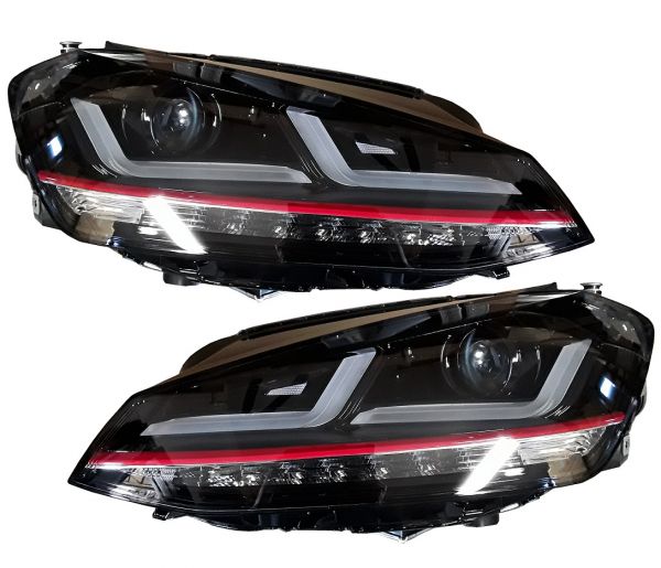OSRAM LEDriving Scheinwerfer für VW GOLF 7 12-17 schwarz rot