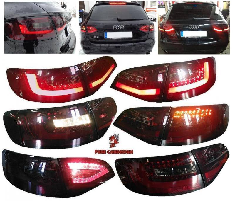 LITEC LED Rückleuchten für Audi A4 B8 8K 08-11 Avant red/smoke LED