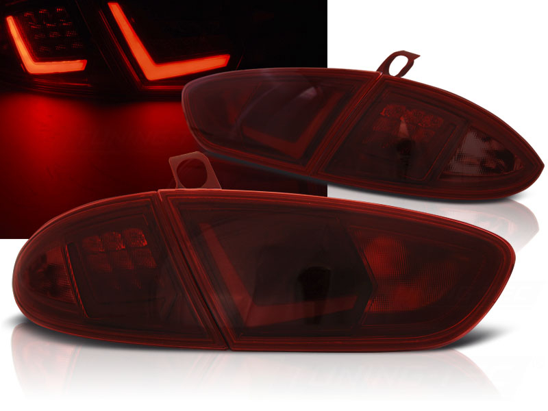 Lightbar LED Rückleuchten für Seat Leon 09-12 rot smoke OEM-Design