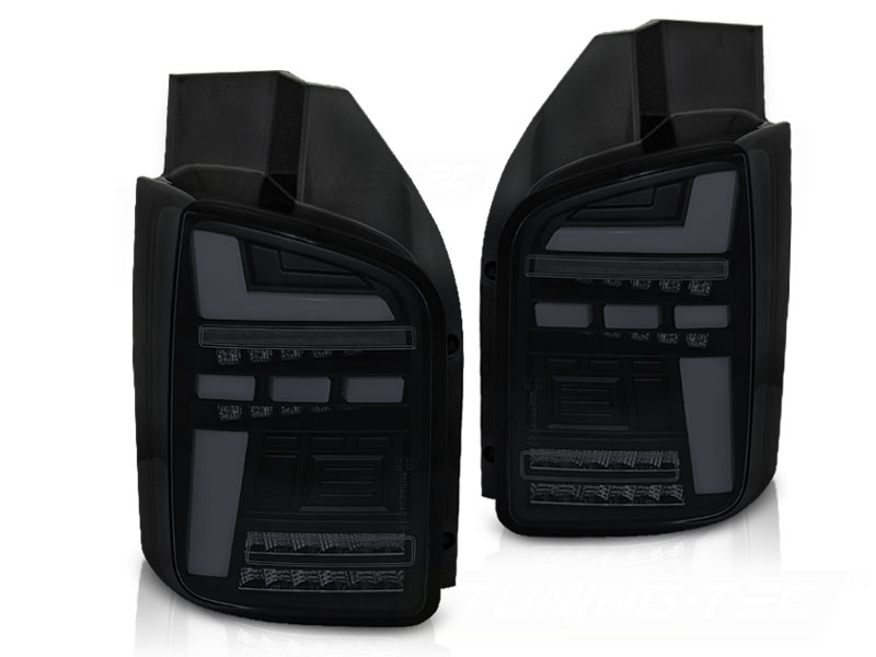 Voll LED Rückleuchten für VW T5 2003-2015 schwarz rauch Laufblinker Heckklappe
