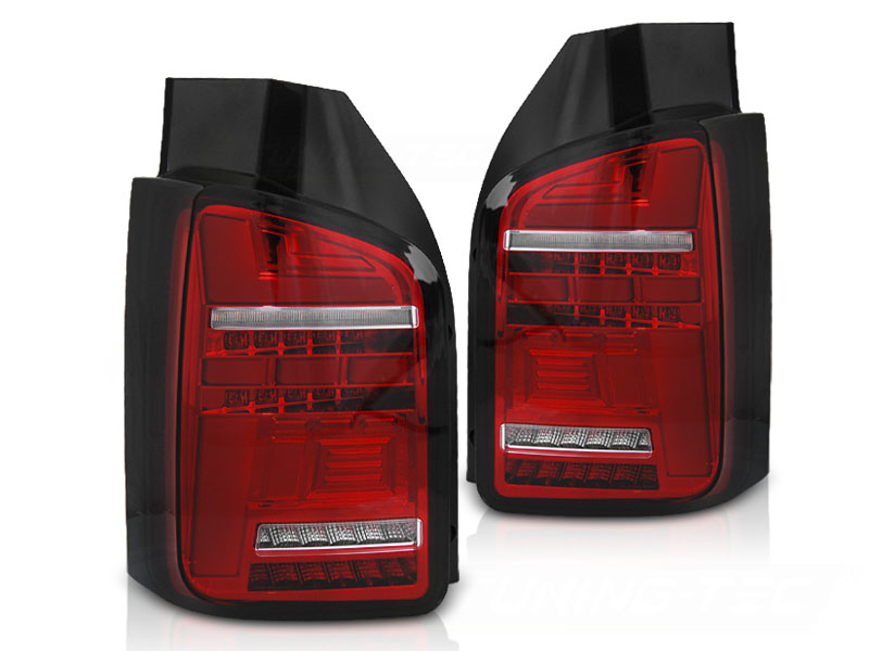 Voll LED Rückleuchten für VW T5 2003-2015 rot klar Laufblinker Heckklappe