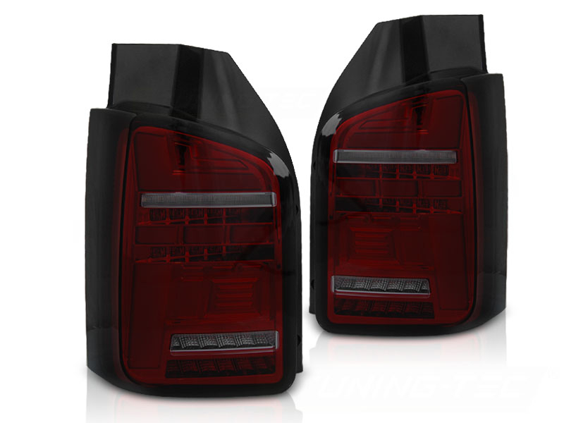 Voll LED Rückleuchten für VW T5 2003-2015 rot smoke Laufblinker Heckklappe