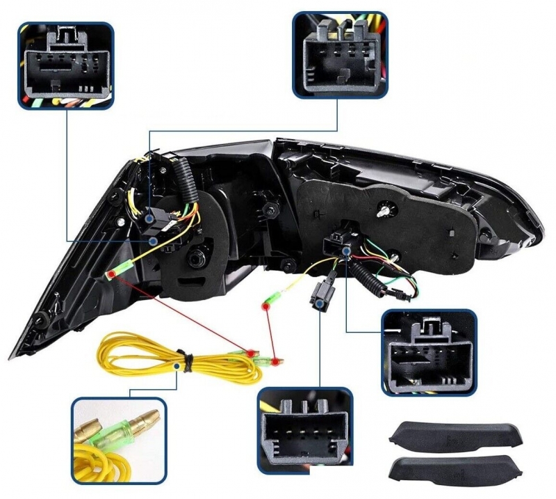 LED Rückleuchten für VW Golf 7 2013-2019 dynamischer LED Blinker rot smoke VL