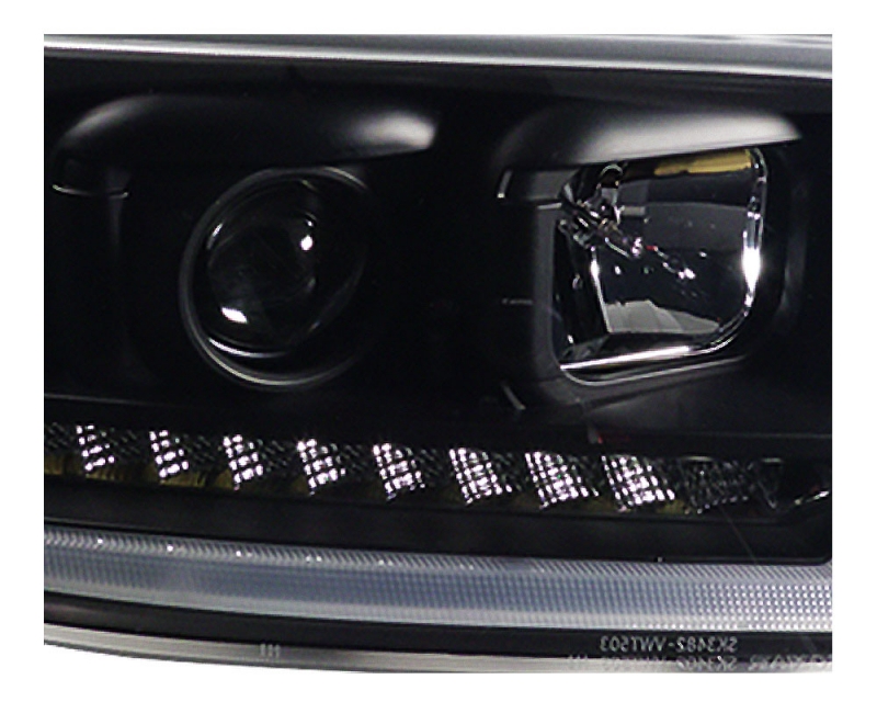 Scheinwerfer mit Tagfahrlicht & Led Laufblinker für VW T5 03-09 schwarz