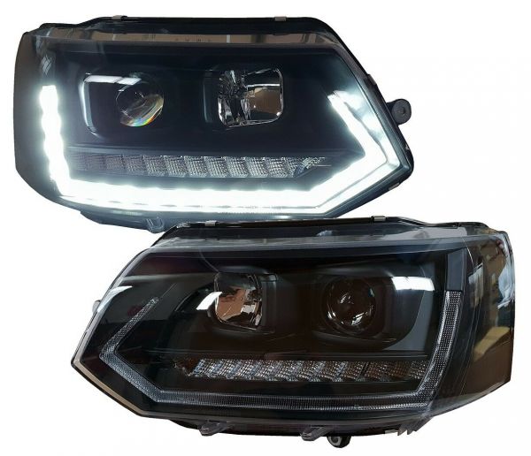 Tagfahrlicht Scheinwerfer dynamischer LED Blinker für VW T5 09-15 Laufblinker