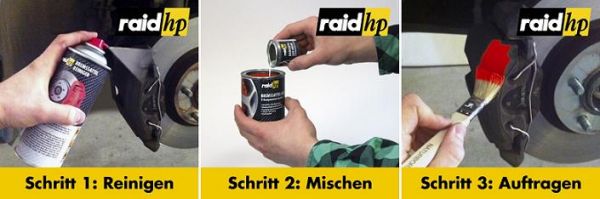 raid hp Bremssattellack türkis 6-teilig 2-Komponenten-System