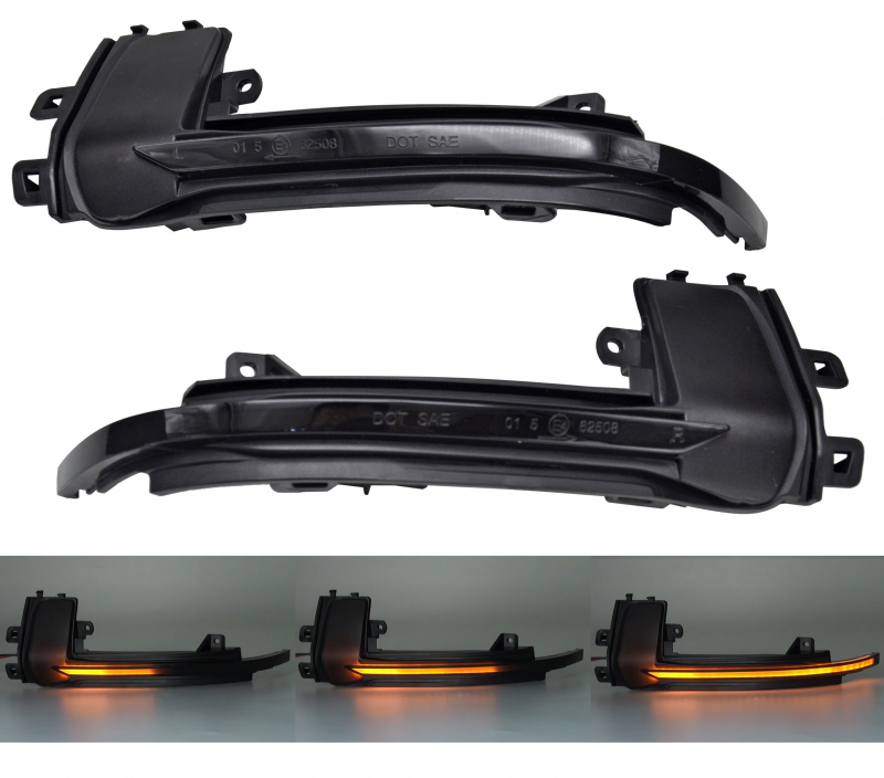 Dynamische Led Spiegelblinker schwarz für Audi A4 B8 2010-2015
