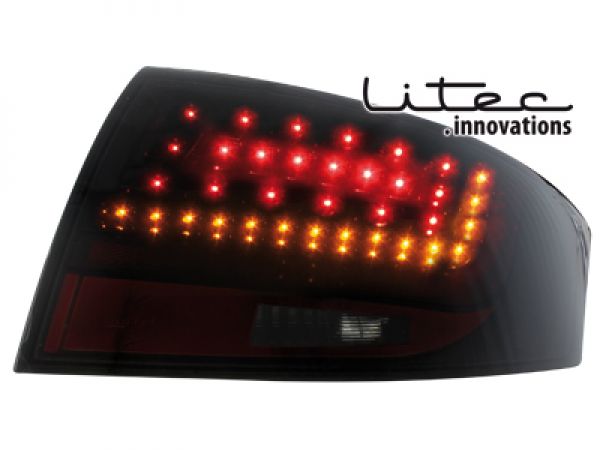 LITEC LED Rückleuchten für Audi TT 8N 98-05 schwarz tiefschwarz
