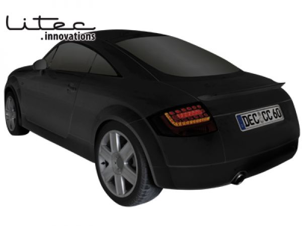 LITEC LED Rückleuchten für Audi TT 8N 98-05 schwarz tiefschwarz