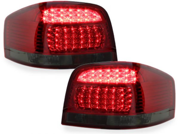 LED Rückleuchten für Audi A3 8P 03-09 red/smoke dunkelrot Depo