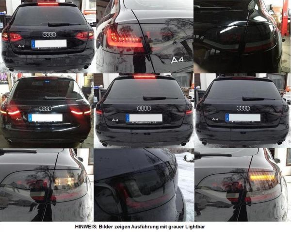 LITEC LED Rückleuchten für Audi A4 B8 8K 08-11 Avant schwarz für LED