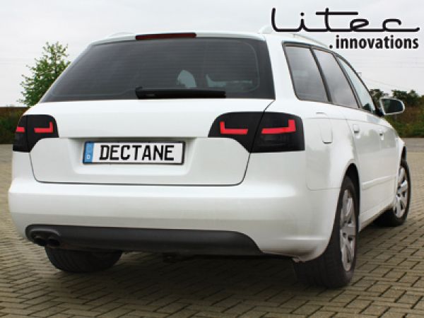 LITEC LED Rückleuchten schwarz für Audi A4 B7 Avant 04-08