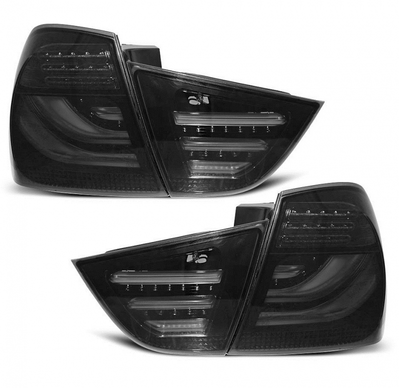 Lightbar LED Rückleuchten schwarz für BMW E90 3er Limousine 08-11 LCI