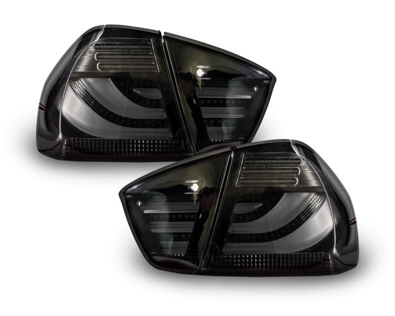 Lightbar LED Rückleuchten schwarz für BMW E90 3er Limousine 05-08