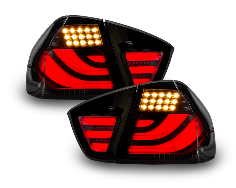 Lightbar LED Rückleuchten schwarz für BMW E90 3er Limousine 05-08