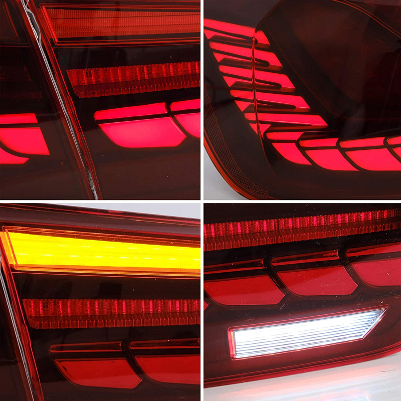 OLED Rückleuchten für BMW F30 3er 11-18 Limousine Dynamisch rot smoke