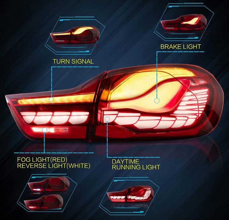 OLED Rückleuchten für BMW F32 F33 F36 13-21 Heckleuchten Laufblinker rot VL
