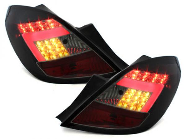 Lightbar LED Rückleuchten für Opel Corsa D 06-10 5-Türer schwarz