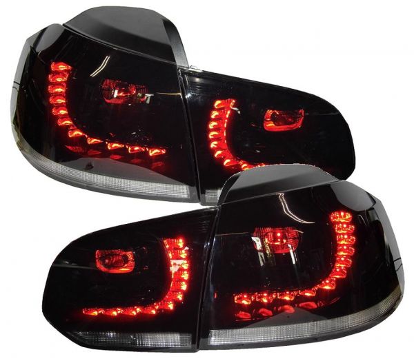 LED Rückleuchten für VW Golf VI 6 08+ black/smoke GTI R-Look schwarz