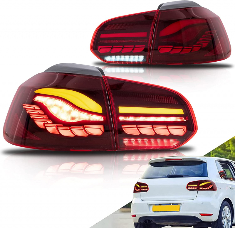 LED Rückleuchten für VW Golf 6 08-12 rot dynamischer Blinker OLED