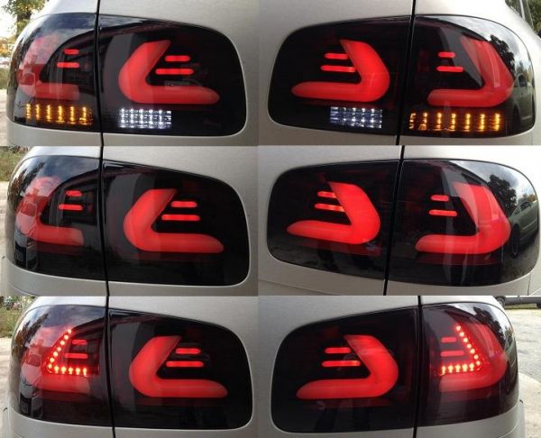 carDNA Lightbar LED Rückleuchten für VW Touareg 02-10 dunkelrot