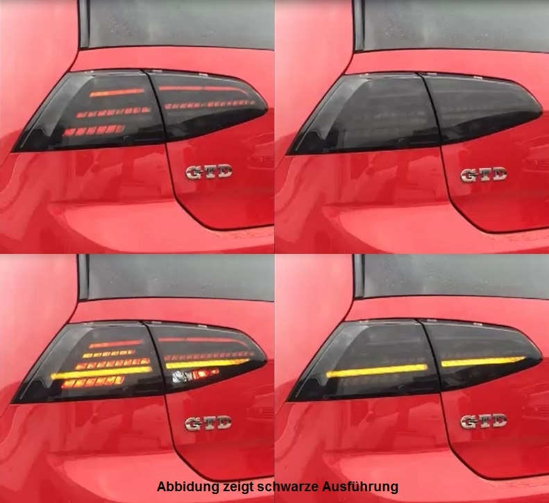 LED Rückleuchten für VW Golf 7 2013+ rot rauch dynamischer LED Blinker LITEC