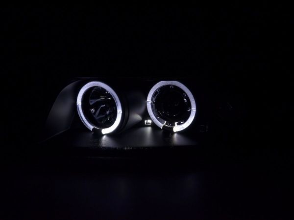 LED Angel Eyes Scheinwerfer für AUDI A4 8E B6 01-04 schwarz