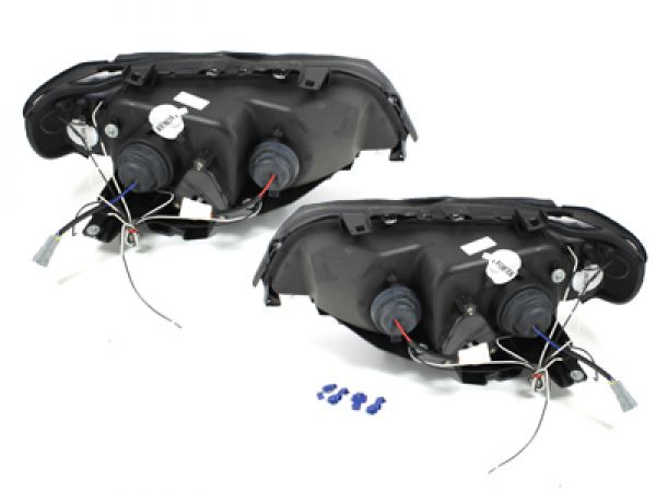 LED Angel Eyes Scheinwerfer für BMW X5 99-03 E53 schwarz Sonar