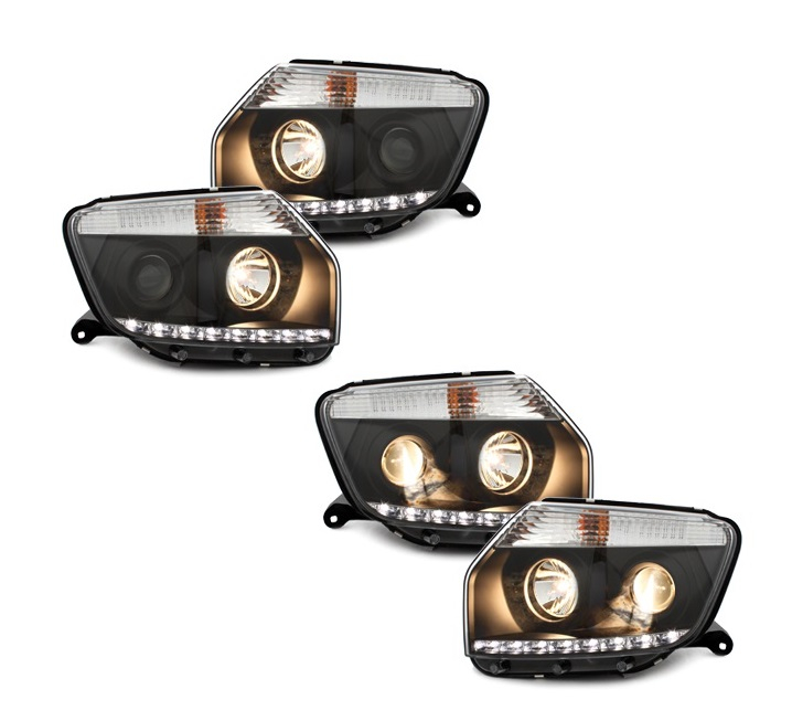 LED Tagfahrlicht Scheinwerfer für Dacia Duster 14-17 schwarz
